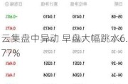 云集盘中异动 早盘大幅跳水6.77%