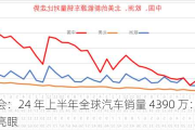 乘联会：24 年上半年全球汽车销量 4390 万：新能源车亮眼