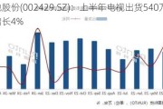 兆驰股份(002429.SZ)：上半年电视出货540万台 同比增长4%