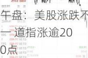 午盘：美股涨跌不一 道指涨逾200点