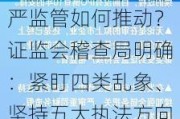 严监管如何推动？证监会稽查局明确：紧盯四类乱象、坚持五大执法方向