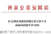 宝馨科技：预计上半年净利亏损7500万元-1.45亿元