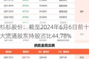 杉杉股份：截至2024年6月6日前十大流通股东持股占比44.78%