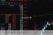 晨丰科技（603685）：6月17日10时14分触及涨停板