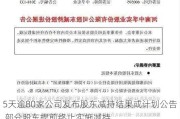 5天逾80家公司发布股东减持结果或计划公告 部分股东提前终止实施减持