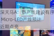 深天马A：新产线建设有序推进 Micro-LED产线预计近期点亮