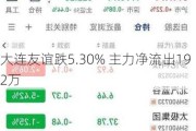 大连友谊跌5.30% 主力净流出192万