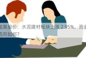 龙泉股份：水泥建材板块上涨 2.95%，资金流向如何？