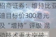 招商证券：维持比亚迪目标价300港元及“增持”评级 混动技术重大突破