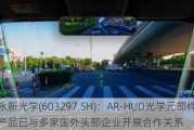 永新光学(603297.SH)：AR-HUD光学元部件产品已与多家国外头部企业开展合作关系