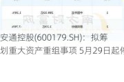 安通控股(600179.SH)：拟筹划重大资产重组事项 5月29日起停牌