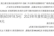 金桥信息(603918.SH)：2023年年度权益分派每10股派发0.4元