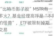 “比特币影子股”MSTR有多火？基金经理高呼是“不同的怪兽”，ETF被限制掉期交易