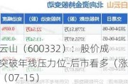 白云山（600332）：股价成功突破年线压力位-后市看多（涨）（07-15）