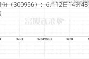 英力股份（300956）：6月12日14时48分触及涨停板