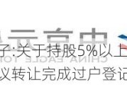 中京电子:关于持股5%以上股东股份协议转让完成过户登记的公告