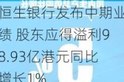 恒生银行发布中期业绩 股东应得溢利98.93亿港元同比增长1%