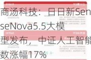 商汤科技：日日新SenseNova5.5大模型发布，中证人工智能指数涨幅17%