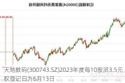 天地数码(300743.SZ)2023年度每10股派3.5元 股权登记日为6月13日