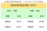 北海至涠洲岛航线：7 月 22 日-23 日停航