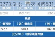 嘉化能源(600273.SH)：首次回购681,800股 涉资530.20万元