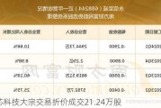 南芯科技大宗交易折价成交21.24万股