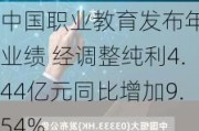 中国职业教育发布年度业绩 经调整纯利4.44亿元同比增加9.54%