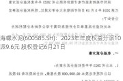 海螺水泥(600585.SH)：2023年年度权益分派10派9.6元 股权登记6月21日