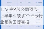 1256家A股公司预告上半年业绩 多个细分行业频传回暖喜报