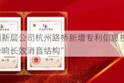 新三板创新层公司杭州路桥新增专利信息授权：“一种井盖异响长效消音结构”