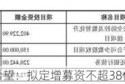 新希望：拟定增募资不超38亿元