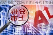 “A拆A”降温 17家公司终止分拆上市***