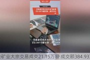 紫金矿业大宗交易成交21.15万股 成交额384.93万元