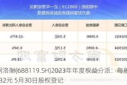 中钢洛耐(688119.SH)2023年年度权益分派：每股派0.032元 5月30日股权登记