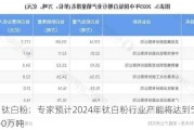 钛白粉：专家预计2024年钛白粉行业产能将达到550万吨