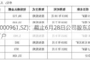 ST中南(000961.SZ)：截止6月28日公司股东总人数为11.60万户