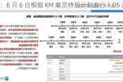 ESR：6 月 6 日根据 KM 雇员持股计划发行 1.05 万股