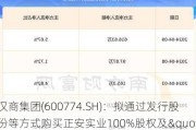 汉商集团(600774.SH)：拟通过发行股份等方式购买正安实业100%股权及"武汉客厅项目经营性资产"