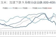 玉米：加速下跌 9 月部分企业跌 300-400 元/吨