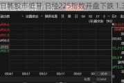 日韩股市低开 日经225指数开盘下跌 1.3%