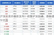 沪深交易所最新发布！调整沪深股通、港股通ETF范围