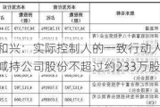 利和兴：实际控制人的一致行动人***减持公司股份不超过约233万股