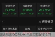 蒙古能源(00276.HK)年度实现溢利16.78亿港元