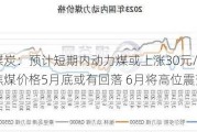 煤炭：预计短期内动力煤或上涨30元/吨 焦煤价格5月底或有回落 6月将高位震荡