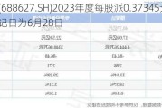 精智达(688627.SH)2023年度每股派0.37345元 股权登记日为6月28日