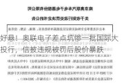 好悬！奥联电子差点坑惨一批国际大投行，信披违规被罚后股价暴跌