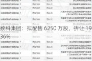 数科集团：拟配售 6250 万股，折让 19.36%