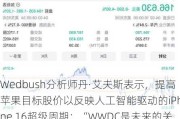 Wedbush分析师丹·艾夫斯表示，提高苹果目标股价以反映人工智能驱动的iPhone 16超级周期：“WWDC是未来的关键时刻”