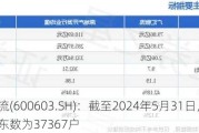 广汇物流(600603.SH)：截至2024年5月31日，公司的股东数为37367户