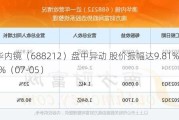 澳华内镜（688212）盘中异动 股价振幅达9.81%  上涨7.05%（07-05）